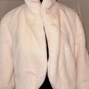 FD NY Faux fur cropped jacket